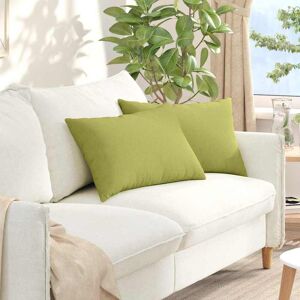 vidaXL Sofakissen 2 pcs Hellgrün 60 x 40 cm Stoff - Grün vidaXL Sofakissen 2 pcs Hellgrün 60 x 40 cm Stoff - Grün