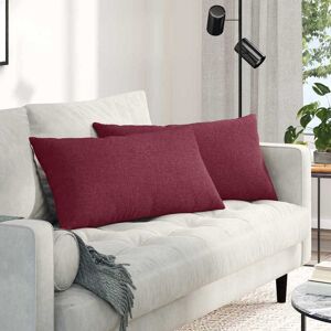 vidaXL Sofakissen 2 pcs Weinrot 80 x 40 cm Stoff - Rot vidaXL Sofakissen 2 pcs Weinrot 80 x 40 cm Stoff - Rot