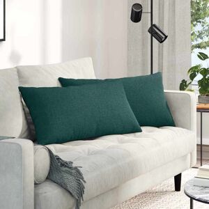 vidaXL Sofakissen 2 pcs Dunkelgrün 80 x 40 cm Stoff - Grün vidaXL Sofakissen 2 pcs Dunkelgrün 80 x 40 cm Stoff - Grün