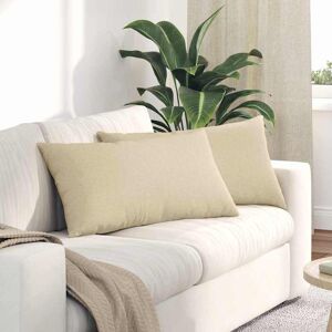 vidaXL Sofakissen 2 pcs Creme 80 x 40 cm Stoff - Creme vidaXL Sofakissen 2 pcs Creme 80 x 40 cm Stoff - Creme