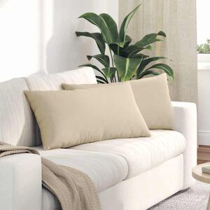 vidaXL Sofakissen 2 pcs Creme 80 x 40 cm Stoff - Creme vidaXL Sofakissen 2 pcs Creme 80 x 40 cm Stoff - Creme