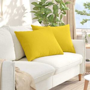 vidaXL Sofakissen 2 pcs Helles Gelb 70 x 50 cm Stoff - Gelb vidaXL Sofakissen 2 pcs Helles Gelb 70 x 50 cm Stoff - Gelb
