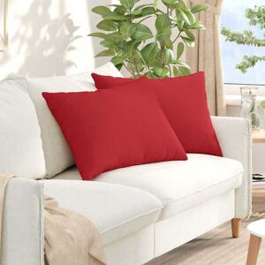 vidaXL Sofakissen 2 pcs Rot 70 x 50 cm Stoff - Rot vidaXL Sofakissen 2 pcs Rot 70 x 50 cm Stoff - Rot