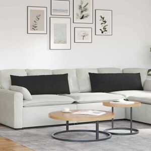 vidaXL Sofakissen 2 pcs Schwarz 120 x 40 cm Stoff - Schwarz vidaXL Sofakissen 2 pcs Schwarz 120 x 40 cm Stoff - Schwarz
