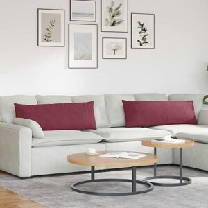 vidaXL Sofakissen 2 pcs Weinrot 120 x 40 cm Stoff - Rot vidaXL Sofakissen 2 pcs Weinrot 120 x 40 cm Stoff - Rot