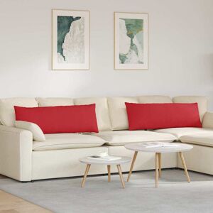 vidaXL Sofakissen 2 pcs Rot 120 x 40 cm Stoff - Rot vidaXL Sofakissen 2 pcs Rot 120 x 40 cm Stoff - Rot