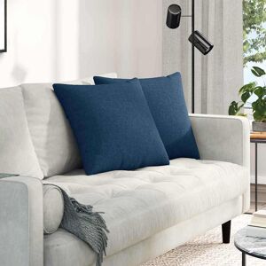vidaXL Sofakissen 2 pcs Blau 50 x 50 cm Stoff - Blau vidaXL Sofakissen 2 pcs Blau 50 x 50 cm Stoff - Blau