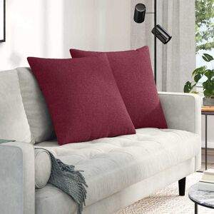 vidaXL Sofakissen 2 pcs Weinrot 80 x 80 cm Stoff - Rot vidaXL Sofakissen 2 pcs Weinrot 80 x 80 cm Stoff - Rot