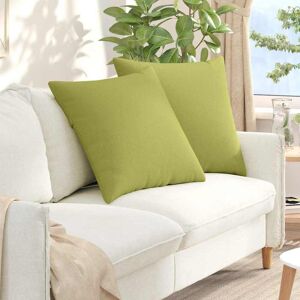 vidaXL Sofakissen 2 pcs Hellgrün 80 x 80 cm Stoff - Grün vidaXL Sofakissen 2 pcs Hellgrün 80 x 80 cm Stoff - Grün