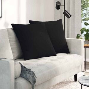 vidaXL Sofakissen 2 pcs Schwarz 80 x 80 cm Stoff - Schwarz vidaXL Sofakissen 2 pcs Schwarz 80 x 80 cm Stoff - Schwarz