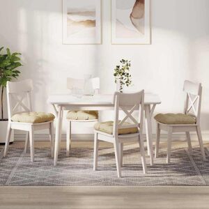 vidaXL Sitzkissen 4 pcs Creme 40 x 40 x 12 cm Stoff - Creme vidaXL Sitzkissen 4 pcs Creme 40 x 40 x 12 cm Stoff - Creme