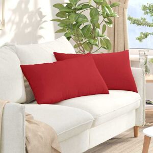 vidaXL Sofakissen 2 pcs Rot 80 x 40 cm Stoff - Rot vidaXL Sofakissen 2 pcs Rot 80 x 40 cm Stoff - Rot