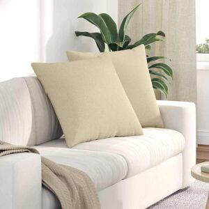 vidaXL Sofakissen 2 pcs Creme 60 x 60 cm Stoff - Creme vidaXL Sofakissen 2 pcs Creme 60 x 60 cm Stoff - Creme