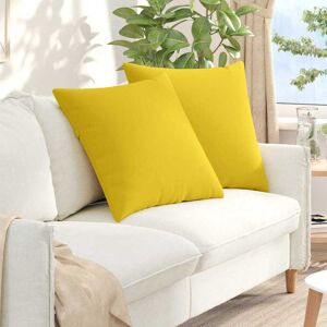 vidaXL Sofakissen 2 pcs Helles Gelb 80 x 80 cm Stoff - Gelb vidaXL Sofakissen 2 pcs Helles Gelb 80 x 80 cm Stoff - Gelb