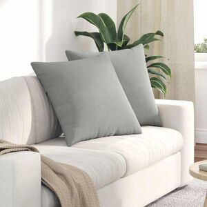 vidaXL Sofakissen 2 pcs Hellgrau 80 x 80 cm Stoff - Hellgrau vidaXL Sofakissen 2 pcs Hellgrau 80 x 80 cm Stoff - Hellgrau