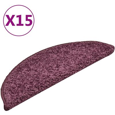 vidaXL Stufenmatten 15 Stk. 56x17x3 cm Dunkelviolett Halbrund - Lila vidaXL Stufenmatten 15 Stk. 56x17x3 cm Dunkelviolett Halbrund - Lila