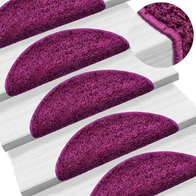 vidaXL Stufenmatten 10 Stk. 56x17x3 cm Violett Halbrund - Lila vidaXL Stufenmatten 10 Stk. 56x17x3 cm Violett Halbrund - Lila