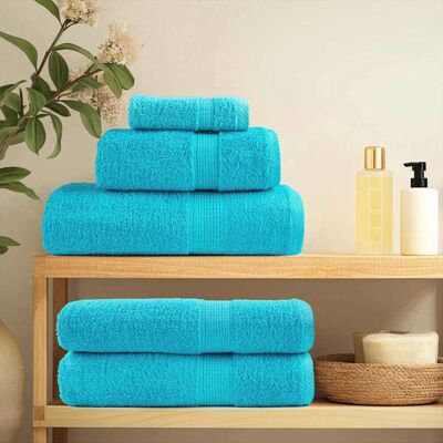 vidaXL Gästetuch SOLUND 4 Stk. Türkis 15 x 21 cm 550 gsm - Türkis vidaXL Gästetuch SOLUND 4 Stk. Türkis 15 x 21 cm 550 gsm - Türkis