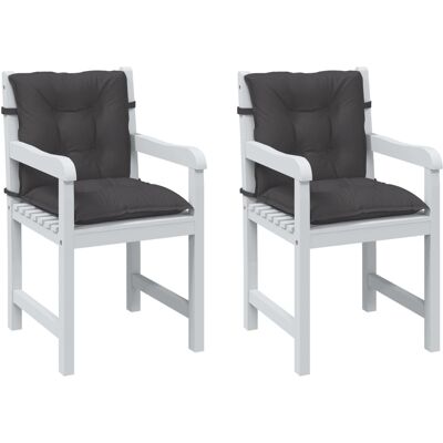 vidaXL Niedriglehner-Auflagen 2 Stk Melange Anthrazit 100x50x7cm Stoff - Anthrazit vidaXL Niedriglehner-Auflagen 2 Stk Melange Anthrazit 100x50x7cm Stoff - Anthrazit