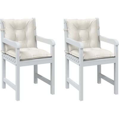 vidaXL Niedriglehner-Auflagen 2 Stk. Melange Creme 100x50x7 cm Stoff - Creme vidaXL Niedriglehner-Auflagen 2 Stk. Melange Creme 100x50x7 cm Stoff - Creme