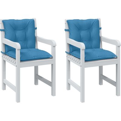 vidaXL Niedriglehner-Auflagen 2 Stk. Melange Blau 100x50x7 cm Stoff - Blau vidaXL Niedriglehner-Auflagen 2 Stk. Melange Blau 100x50x7 cm Stoff - Blau