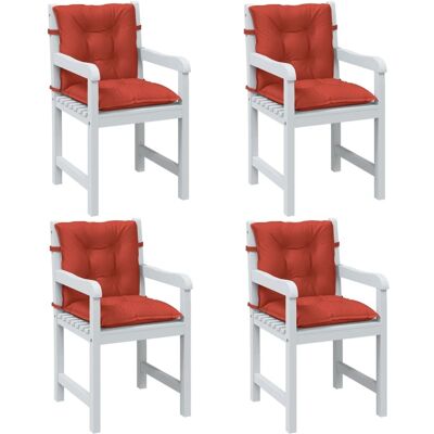 vidaXL Niedriglehner-Auflagen 4 Stk. Melange Rot 100x50x7 cm Stoff - Rot vidaXL Niedriglehner-Auflagen 4 Stk. Melange Rot 100x50x7 cm Stoff - Rot