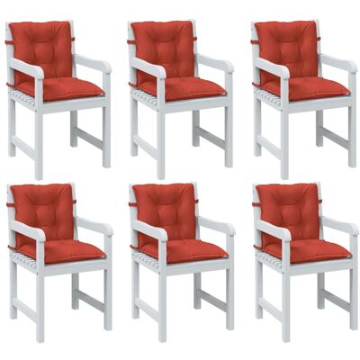 vidaXL Niedriglehner-Auflagen 6 Stk. Melange Rot 100x50x7 cm Stoff - Rot vidaXL Niedriglehner-Auflagen 6 Stk. Melange Rot 100x50x7 cm Stoff - Rot