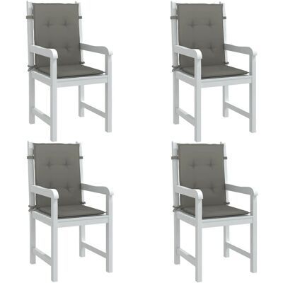 vidaXL Niedriglehner-Auflagen 4 Stk. Dunkelgrau 100x50x4 cm Stoff - Grau vidaXL Niedriglehner-Auflagen 4 Stk. Dunkelgrau 100x50x4 cm Stoff - Grau