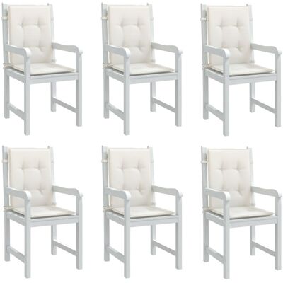 vidaXL Niedriglehner-Auflagen 6 Stk. Melange Creme 100x50x4 cm Stoff - Creme vidaXL Niedriglehner-Auflagen 6 Stk. Melange Creme 100x50x4 cm Stoff - Creme
