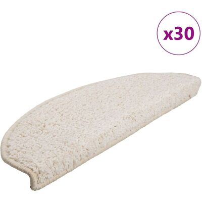 vidaXL Stufenmatten 30 Stk. 65x21x4 cm Weiß Halbrund Groß - Weiß vidaXL Stufenmatten 30 Stk. 65x21x4 cm Weiß Halbrund Groß - Weiß