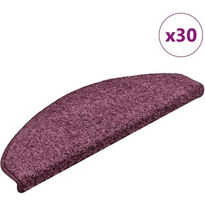 vidaXL Stufenmatten 30 Stk. 65x21x4 cm Dunkelviolett Halbrund Groß - Lila vidaXL Stufenmatten 30 Stk. 65x21x4 cm Dunkelviolett Halbrund Groß - Lila