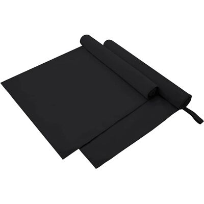 vidaXL Sporthandtücher 2 pcs Schwarz 180 x 90 cm - Schwarz vidaXL Sporthandtücher 2 pcs Schwarz 180 x 90 cm - Schwarz