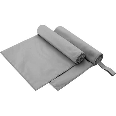 vidaXL Sporthandtücher 2 pcs Dunkelgrau 100 x 50 cm - Grau vidaXL Sporthandtücher 2 pcs Dunkelgrau 100 x 50 cm - Grau