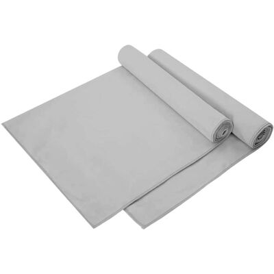 vidaXL Sporthandtücher 2 pcs Grau 140 x 70 cm Polyester und Polyamid - Grau vidaXL Sporthandtücher 2 pcs Grau 140 x 70 cm Polyester und Polyamid - Grau