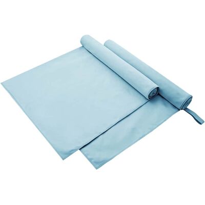 vidaXL Sporthandtücher 2 pcs Blau 180 x 90 cm Polyester und Polyamid - Blau vidaXL Sporthandtücher 2 pcs Blau 180 x 90 cm Polyester und Polyamid - Blau