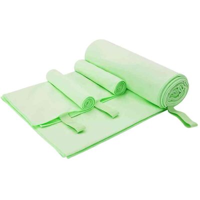 vidaXL Sporthandtuch Set 3 pcs Grün Polyester und Polyamid - Grün vidaXL Sporthandtuch Set 3 pcs Grün Polyester und Polyamid - Grün