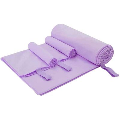 vidaXL Sporthandtuch Set 3 pcs Lila Polyester und Polyamid - Lila vidaXL Sporthandtuch Set 3 pcs Lila Polyester und Polyamid - Lila
