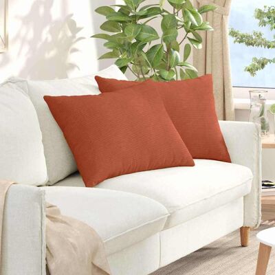 vidaXL Sofakissen 2 pcs Rot-Orange 70 x 50 cm Cordstoff - Orange vidaXL Sofakissen 2 pcs Rot-Orange 70 x 50 cm Cordstoff - Orange