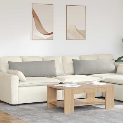 vidaXL Sofakissen 2 pcs Hellgrau 120 x 40 cm Stoff - Hellgrau vidaXL Sofakissen 2 pcs Hellgrau 120 x 40 cm Stoff - Hellgrau