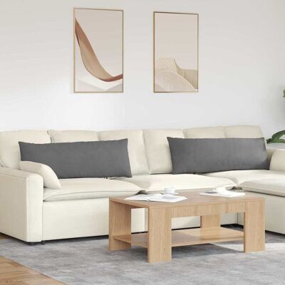 vidaXL Sofakissen 2 pcs Dunkelgrau 120 x 40 cm Stoff - Grau vidaXL Sofakissen 2 pcs Dunkelgrau 120 x 40 cm Stoff - Grau