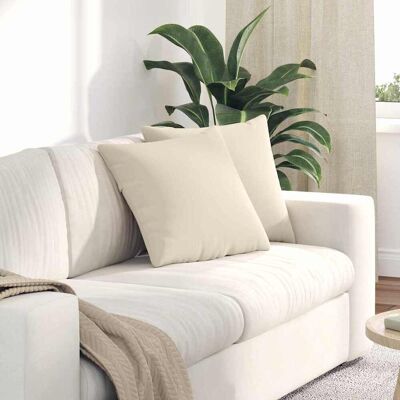 vidaXL Sofakissen 2 pcs Beige 45 x 45 cm Stoff - Beige vidaXL Sofakissen 2 pcs Beige 45 x 45 cm Stoff - Beige