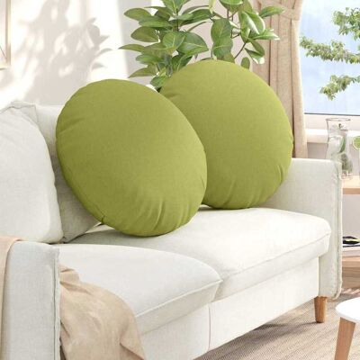 vidaXL Sitzkissen 2 pcs Hellgrün Ø60 x 21 cm Stoff - Grün vidaXL Sitzkissen 2 pcs Hellgrün Ø60 x 21 cm Stoff - Grün