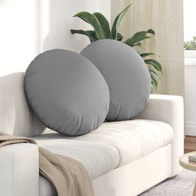 vidaXL Sitzkissen 2 pcs Wolkengrau Ø80 x 29 cm Stoff - Grau vidaXL Sitzkissen 2 pcs Wolkengrau Ø80 x 29 cm Stoff - Grau