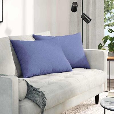 vidaXL Sofakissen 2 pcs Jeans blau 70 x 50 cm Stoff - Blau vidaXL Sofakissen 2 pcs Jeans blau 70 x 50 cm Stoff - Blau