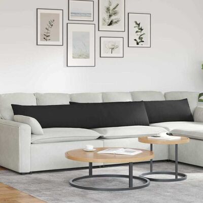 vidaXL Sofakissen 2 pcs Schwarz 200 x 40 cm Stoff - Schwarz vidaXL Sofakissen 2 pcs Schwarz 200 x 40 cm Stoff - Schwarz