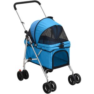 vidaXL Hundewagen Faltbar Blau 76x50x100 cm Oxford-Gewebe - Blau