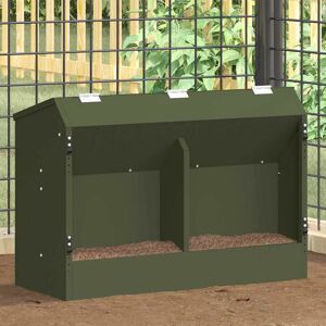 vidaXL Kaninchenfütterer Olive Grün 64,5 x 25,5 x 45,5 cm - Grün vidaXL Kaninchenfütterer Olive Grün 64,5 x 25,5 x 45,5 cm - Grün