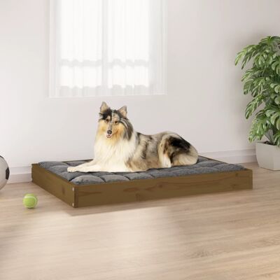 vidaXL Hundebett Honigbraun 91,5x64x9 cm Massivholz Kiefer - Braun vidaXL Hundebett Honigbraun 91,5x64x9 cm Massivholz Kiefer - Braun