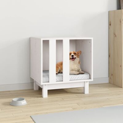 vidaXL Weiße Massivholz Kiefer Hundehütte - Hundehütte vidaXL Weiße Massivholz Kiefer Hundehütte - Hundehütte