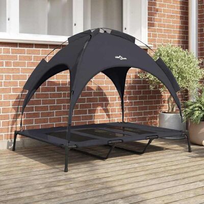 vidaXL Hundebett Schwarz 122 x 93 x 106,5 cm Stahl - Schwarz vidaXL Hundebett Schwarz 122 x 93 x 106,5 cm Stahl - Schwarz